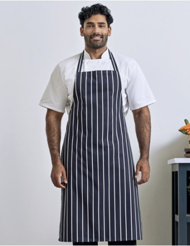 PRE-PR110-Striped Bib Apron